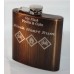 Laser Engraving Ready Brushed Antique Gold stainless steel Hip Flask Captive Lid 6oz